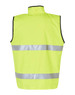 A Hi-Vis yellow reversible safety vest featuring 3M reflective tape, designed for safety wear.