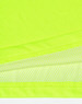 A bright yellow high-visibility polo shirt featuring vented sections and a breathable fabric texture.
