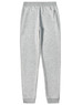 Light grey adults' poly/cotton terry sweat pants with an elasticised waistband and cuffs. Features two side pockets.