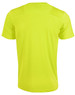 A bright yellow men's Cooldry stretch tee with a smooth back design and a subtle logo.