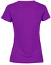 A purple women's Cooldry stretch t-shirt featuring a fitted design and short sleeves. It has a back view and includes a logo.