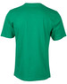 A green children's cotton semi-fitted t-shirt with a plain back design and short sleeves.