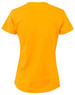 A semi-fitted ladies' t-shirt in vibrant orange, featuring a round neck and short sleeves. The back view is shown.