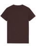 A brown premium cotton tee with a classic crew neck and short sleeves. Features a logo on the back.