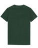 A dark green ladies' premium cotton tee with a simple crew neckline and short sleeves, featuring a logo on the back.