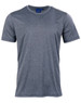 A grey short sleeve tee featuring a simple design and a logo on the tag. Ideal for casual wear.