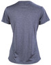 A grey short sleeve tee with a smooth fabric texture and a logo on the back.