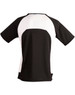 Men's Premier Tee Shirt in black and white, featuring a mesh back and short sleeves. Includes a logo.