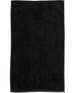 A black golf towel measuring 38 x 65 cm, featuring a brand logo. Soft and absorbent.