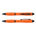 An orange Vistro stylus pen with black accents, featuring both a ballpoint tip and a stylus tip. An orange Vistro stylus pen with black accents, featuring both a ballpoint tip and a stylus tip.