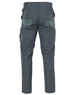 A pair of stout work pants in dark green, featuring multiple pockets and a durable design.