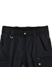 Black Rip-Stop Poly/Cotton Stretch Work Shorts featuring a waistband and multiple pockets. Includes a logo detail.