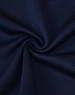 A close-up of navy blue mesh fabric, featuring a textured, breathable pattern ideal for workwear polo shirts.