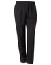 Track pants in black, featuring an elastic waistband and a simple design. Includes a logo on the fabric.
