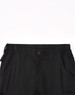 A pair of black unisex cotton stretch ripstop work pants with a button and adjustable waistband.