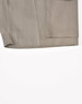 A pair of unisex cotton stretch ripstop work shorts in a light khaki colour, featuring a pocket and stitching details.