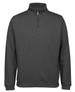 A grey brass 1/2 zip jumper featuring a high collar and a zip closure, with a simple design and no visible logos.