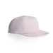 A light pink cap with a curved brim and a logo on the side, designed for headwear. A light pink cap with a curved brim and a logo on the side, designed for headwear.