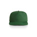 A green cap featuring a structured design and a front visor. Includes a logo on the front.