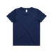 A navy blue kids' t-shirt with a simple design and a logo tag at the neckline. A navy blue kids' t-shirt with a simple design and a logo tag at the neckline.