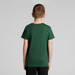 A green youth t-shirt with a classic cut, featuring a logo on the back. A green youth t-shirt with a classic cut, featuring a logo on the back.
