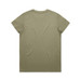 A green t-shirt featuring a plain back design and a small logo.