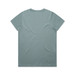 A green t-shirt with a simple design and a branding logo on the back.