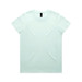A light mint green t-shirt featuring a crew neck and a brand logo on the tag.
