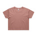 A crop tee in a muted pink colour with a rounded neckline and short sleeves. Features a logo on the label. A crop tee in a muted pink colour with a rounded neckline and short sleeves. Features a logo on the label.