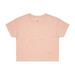 A cropped tee in a soft peach colour with a relaxed fit and short sleeves. It features a branding label. A cropped tee in a soft peach colour with a relaxed fit and short sleeves. It features a branding label.