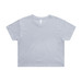 A light blue crop tee with a relaxed fit and a simple design. It has a logo on the label. A light blue crop tee with a relaxed fit and a simple design. It has a logo on the label.