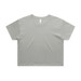 A cropped t-shirt in a soft grey colour, featuring short sleeves and a simple design with a logo. A cropped t-shirt in a soft grey colour, featuring short sleeves and a simple design with a logo.
