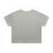 A light grey cropped t-shirt featuring a simple design and a casual fit, with a logo on the back. A light grey cropped t-shirt featuring a simple design and a casual fit, with a logo on the back.