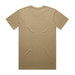A plain beige T-shirt featuring a back view, with no visible branding or logos.