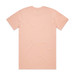 A peach-coloured T-shirt with a simple design, featuring a crew neck and short sleeves.