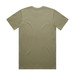 A khaki Classic Tee featuring a round neck and short sleeves, with a branding logo on the back.
