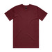 A burgundy classic tee featuring a crew neckline and short sleeves, with a logo at the neck.