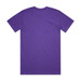 A purple Classic Tee with a plain back, featuring a simple design and logo branding.