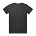 A dark grey t-shirt featuring a plain back design and a logo. Suitable for casual wear. A dark grey t-shirt featuring a plain back design and a logo. Suitable for casual wear.