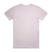 A plain light pink T-shirt with a back view. It features short sleeves and a casual fit.