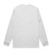 A light grey long-sleeve t-shirt with a plain back and fitted cuffs. The shirt features a logo. A light grey long-sleeve t-shirt with a plain back and fitted cuffs. The shirt features a logo.