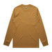 A long-sleeve t-shirt in a warm brown colour, featuring a logo on the neckline. A long-sleeve t-shirt in a warm brown colour, featuring a logo on the neckline.