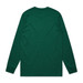 A green long-sleeve T-shirt featuring a plain back and fitted cuffs. Includes a logo on the neck.
