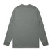 A long-sleeve t-shirt in a muted grey colour, featuring a plain back design and cuffed sleeves.