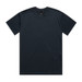 A dark-coloured heavy tee t-shirt with a classic crew neck design. It features a logo tag on the inside.