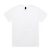 A plain white Heavy Tee t-shirt featuring a simple design and a logo on the label.
