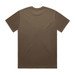 A brown Heavy Tee shirt with a plain back design and a logo on the neck area.
