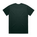 A dark green heavy tee shirt with a classic crew neckline and short sleeves, featuring a branding logo.