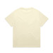 A plain, light cream heavy tee with a simple, unadorned back and a subtle texture.