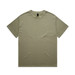 A heavy olive green T-shirt with a classic crew neckline and short sleeves. It features a logo placement.